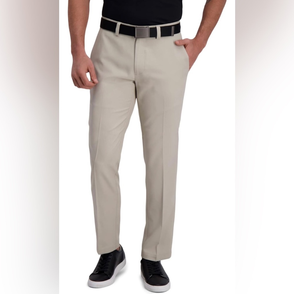 NWT Haggar Men's Cool Right Performance Flex Fit Flat Front Pant Size 32x29